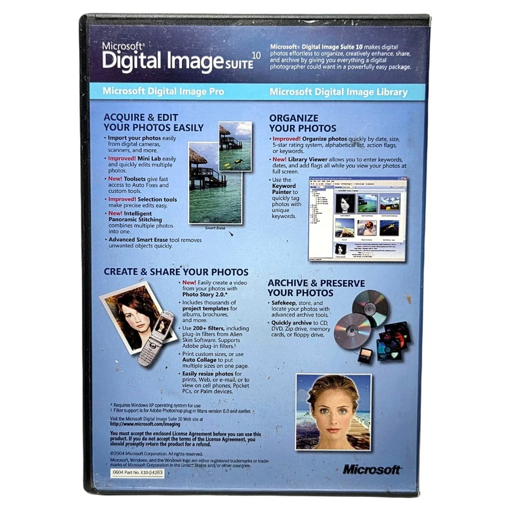 Microsoft Digital Image Suite 10 Computer Software Disc‎ Graphics Photo App EUC
